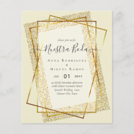 Invitaciones de Boda、スペインのの結婚金ゴールド予算