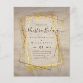 Invitaciones de Boda、スペインのの結婚金ゴールド予算 (正面)