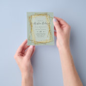 Invitaciones de Boda、スペインのの結婚金ゴールド予算 チラシ (手)