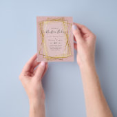 Invitaciones de Boda、スペインのの結婚金ゴールド予算 チラシ (手)