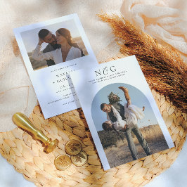 Invitaciones de Boda Elegantes Foto en Arco 招待状