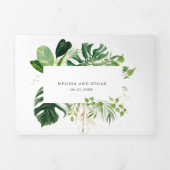 Invitaciones de boda trifásica moderna - Tropica d 三つ折り招待状 (カバー)