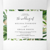 Invitaciones de boda trifásica moderna - Tropica d 三つ折り招待状 (内部中)