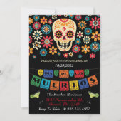 invitaciones dia de los muertos, helloween invite (正面)