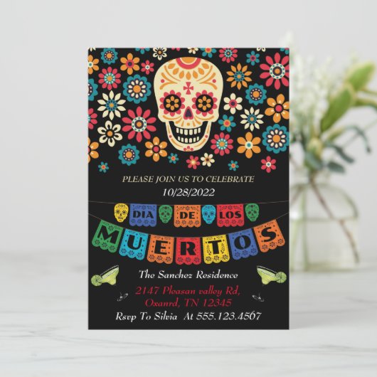 invitaciones dia de los muertos, helloween invite (スタンド正面)