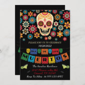 invitaciones dia de los muertos, helloween invite (正面/裏面)