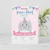 Invitaciones fiesta de cumpleaños cute kitty 招待状 (スタンド正面)