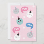 Invitaciones fiesta de cumpleaños cute kitty 招待状 (裏面)