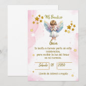 INVITACIONES PARA BAUTIZO DE NIÑA 招待状 (正面/裏面)