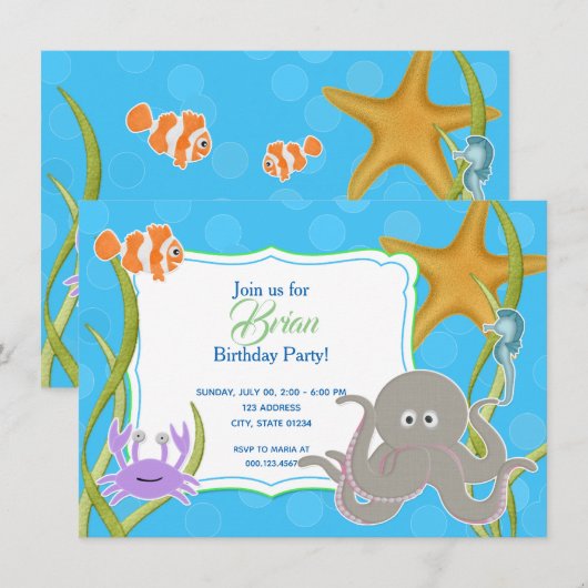 Invitacionn de Cumpleanoss -フェスタBajo el 3月 招待状 (正面/裏面)