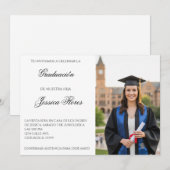 Invitaciónn de graduación con foto 招待状 (正面/裏面)