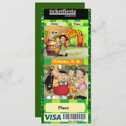 invitacon El chavo del ocho 招待状 (正面/裏面)