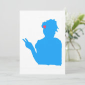 Invitation青い女性 招待状 (スタンド正面)