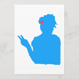 Invitation青い女性 招待状