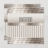 Invitation アートデコ ライト セピア 招待状 (正面/裏面)