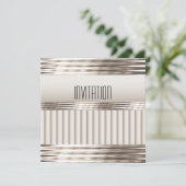 Invitation アートデコ ライト セピア 招待状 (スタンド正面)