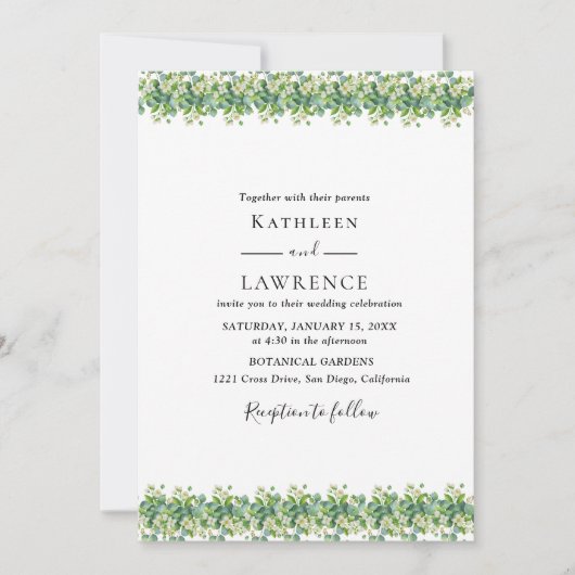 Invitation 招待状 (正面)