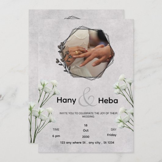 Invitation 招待状 (正面/裏面)