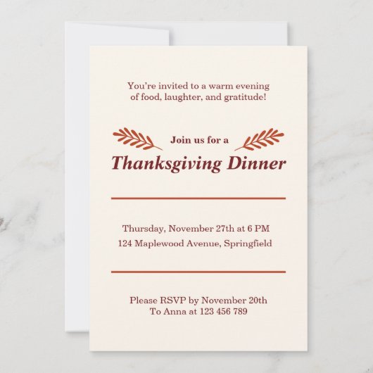 Invitation 招待状 (裏面)