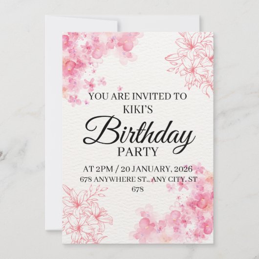Invitation 招待状 (正面)