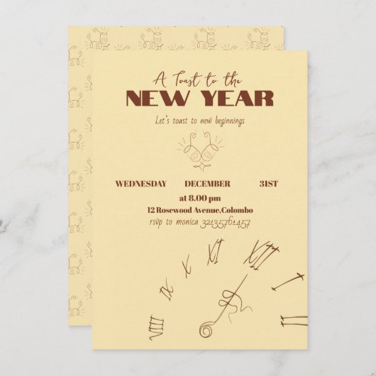 Invitation 招待状 (正面/裏面)