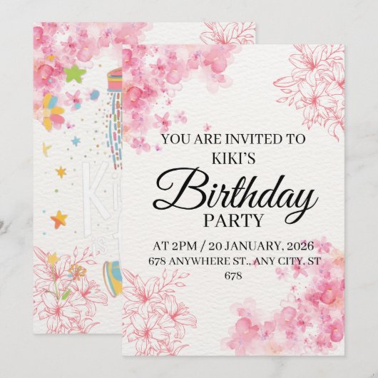 Invitation 招待状 (正面/裏面)