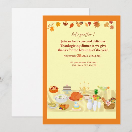 Invitation 招待状 (正面/裏面)