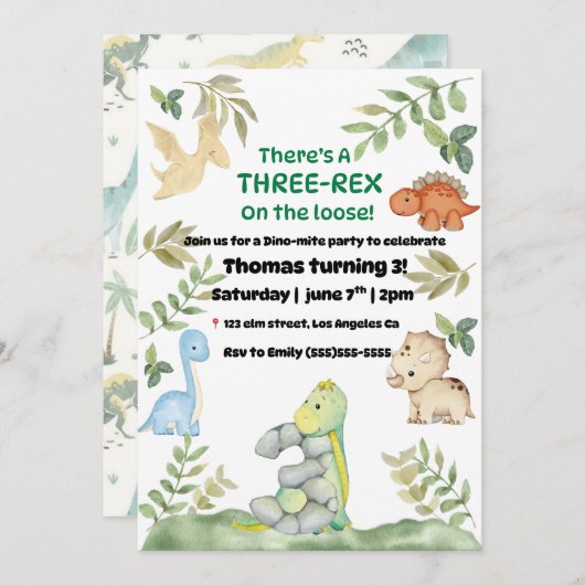 Invitation 招待状 (正面/裏面)