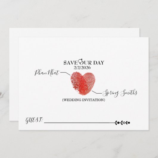 Invitation 招待状 (正面/裏面)