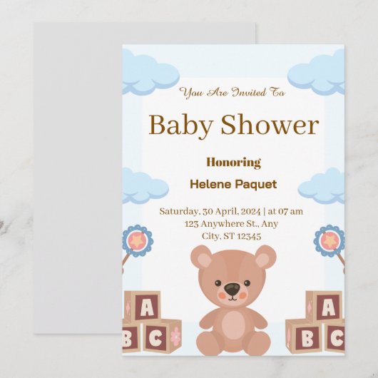 Invitation 招待状 (正面/裏面)