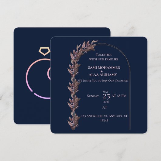 Invitation 招待状 (正面/裏面)