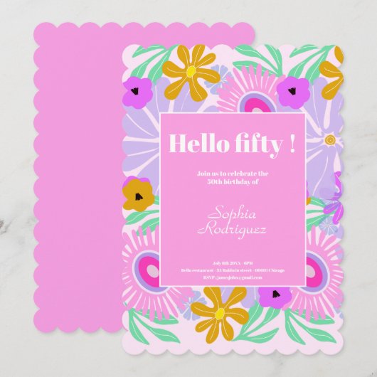 Invitation 招待状 (正面/裏面)