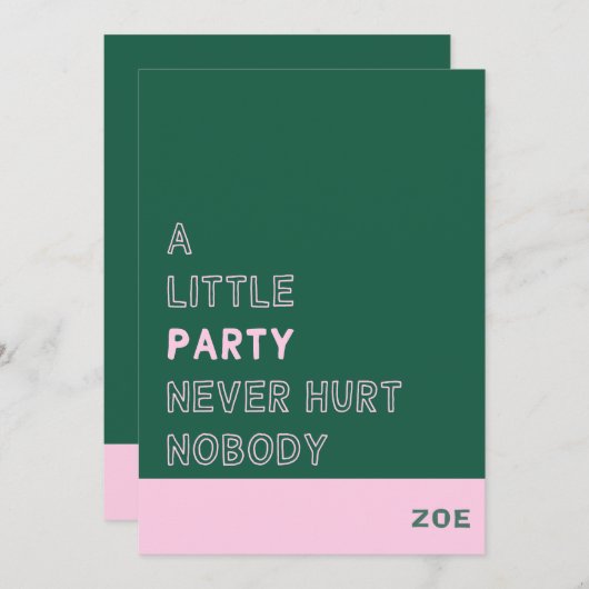 Invitation 招待状 (正面/裏面)