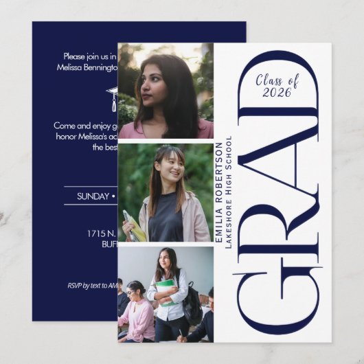 Invitation 招待状 (正面/裏面)