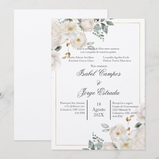 Invitation 招待状 (正面/裏面)