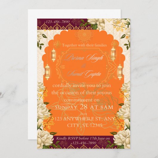 Invitation 招待状 (正面/裏面)