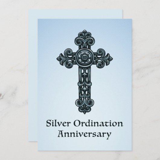 Invitation 25th Ordination Anniversary Priest 招待状 (正面/裏面)