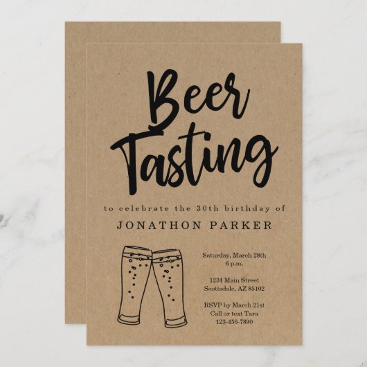 Invitation à la dégustation de bière 招待状 (正面/裏面)