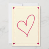 Invitation aesthetic de corazones rosas 招待状 (裏面)