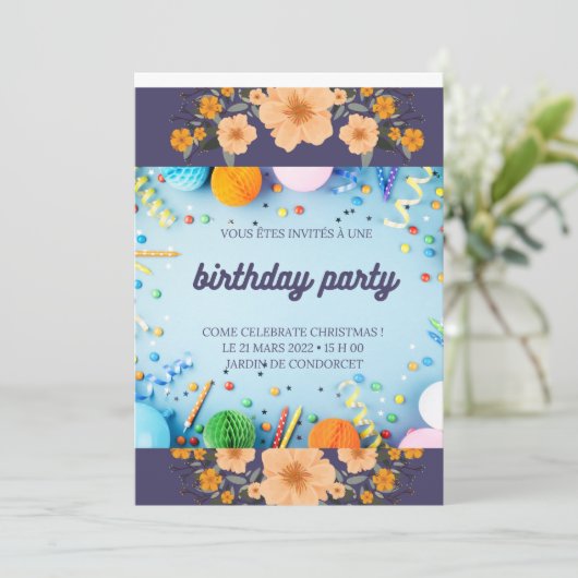 Invitation anniversaire 招待状 (スタンド正面)