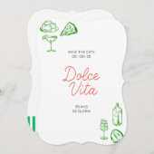 Invitation anniversaire Dolce Vita 招待状 (正面/裏面)