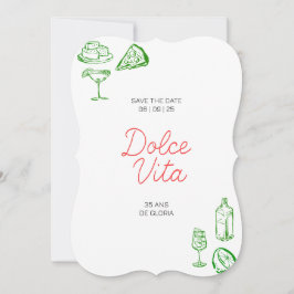 Invitation anniversaire Dolce Vita 招待状
