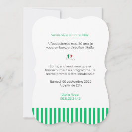 Invitation anniversaire Dolce Vita 招待状