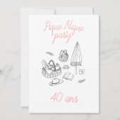 Invitation anniversaire Pique Nique 招待状 (正面)