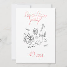 Invitation anniversaire Pique Nique