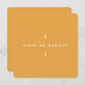 Invitation au repas de mariage Colorus 招待状 (正面/裏面)