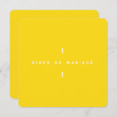 Invitation au repas de mariage - Colorus Jaune  (正面/裏面)