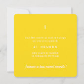 Invitation au repas de mariage - Colorus Jaune  (裏面)
