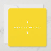 Invitation au repas de mariage - Colorus Jaune  (正面)