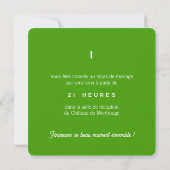 Invitation au repas de mariage - Colorus Vert (裏面)